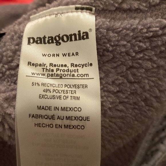 Patagonia Re-Tool Snap-T Lilac Fleece Pullover Fleece Jacket - L - Picture 11 of 15